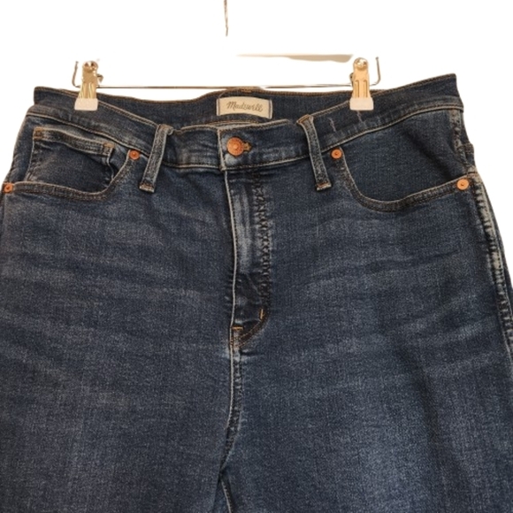 Madewell Size 33P 10" High Rise Skinny Jeans With Tencel/Lyocell Blend Stretchy - Picture 3 of 12
